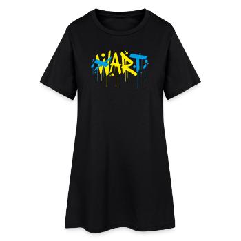 Art Guerre Paix Faire de l’art, pas de la guerre - Robe T-shirt Femme - noir - Devant