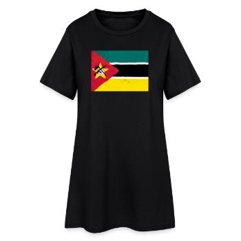 Drapeau du Mozambique - Robe T-shirt Femme - noir - Devant