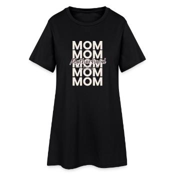 Maternité – Tiny Rebel, Big Feelings Mom Design - Robe T-shirt Femme - noir - Devant
