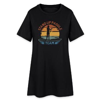 Logo SUP vintage - Paddle Water Sports Club - Robe T-shirt Femme - noir - Devant