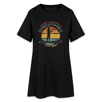stand up paddle vintage - Water Sports Team Club - Robe T-shirt Femme - noir - Devant