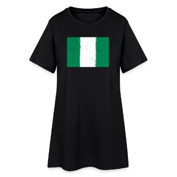 Drapeau du Nigeria - Robe T-shirt Femme - noir - Devant