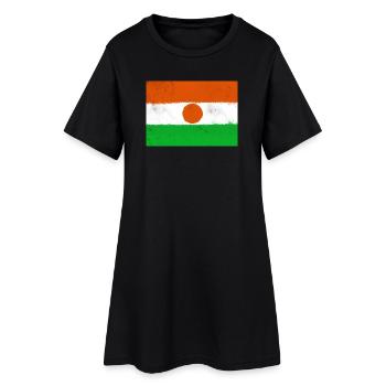 Drapeau du Niger - Robe T-shirt Femme - noir - Devant