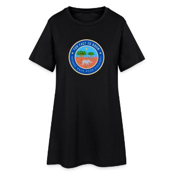 Rhinos have poor eyesight - Women’s T-Shirt Dress - black - Front