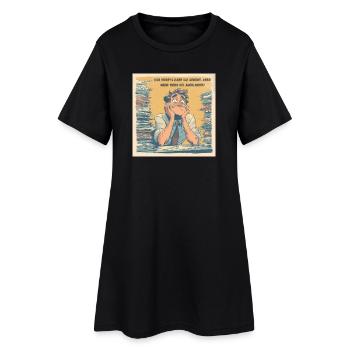 Im Hamsterrad mit Anzug - Frauen T-Shirt-Kleid - Schwarz - Vorne