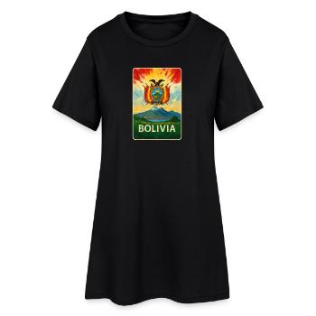 Bolivie drapeaux aménagement paysager - Robe T-shirt Femme - noir - Devant
