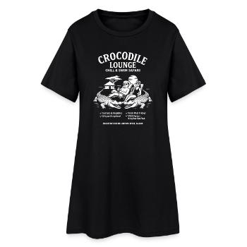 Crocodile Lounge – Détendez-vous à vos risques et périls - Robe T-shirt Femme - noir - Devant