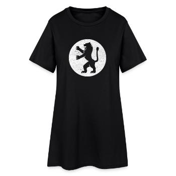 Lion de Juda dans cercle blanc - Robe T-shirt Femme - noir - Devant