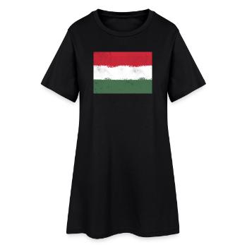 Drapeau de la Hongrie - Robe T-shirt Femme - noir - Devant