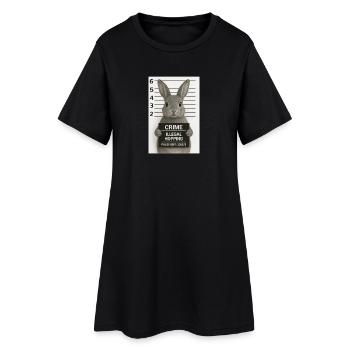 Lapin criminel - Robe T-shirt Femme - noir - Devant