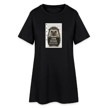 Hérisson criminel - Robe T-shirt Femme - noir - Devant