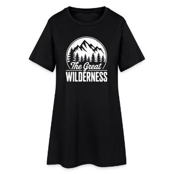 La Grande Nature Sauvage - Montagnes & Arbres - Robe T-shirt Femme - noir - Devant