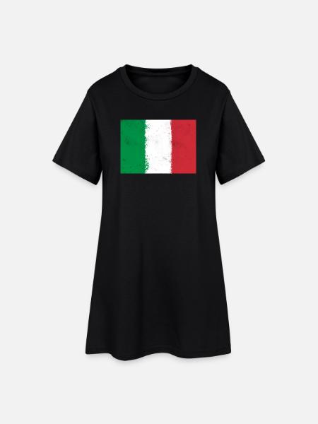 Drapeau de l’Italie - Robe T-shirt Femme - noir