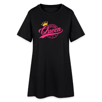 Beer Pong Queen 3 - Frauen T-Shirt-Kleid - Schwarz - Vorne