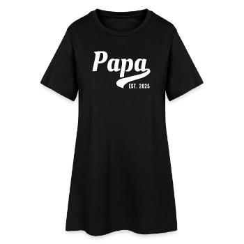 Papa established 2025 - Women’s T-Shirt Dress - black - Front