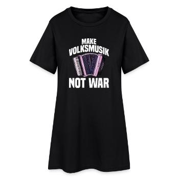 Akkordeon - Make Volksmusik not War - Frauen T-Shirt-Kleid - Schwarz - Vorne