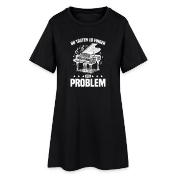 Klavier - 88 Tasten 10 Finger Kein Problem - Frauen T-Shirt-Kleid - Schwarz - Vorne