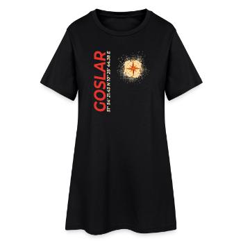 Goslar - Frauen T-Shirt-Kleid - Schwarz - Vorne
