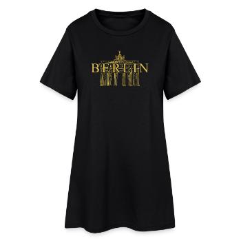 Brandenburger Tor in Berlin, Zeichnung Deutschland - Frauen T-Shirt-Kleid - Schwarz - Vorne