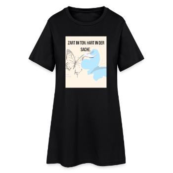 Empathie douce avec le papillon et la cigogne - Robe T-shirt Femme - noir - Devant