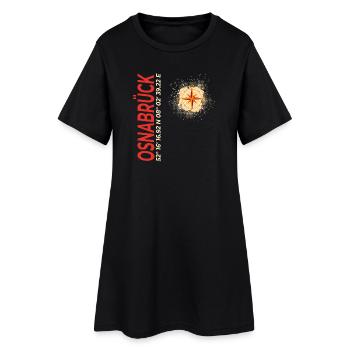 Osnabrück - Frauen T-Shirt-Kleid - Schwarz - Vorne