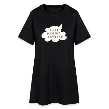 Nuage de café Bulle de dialogue Bureau Humour Dictons sympas - Robe T-shirt Femme - noir - Devant