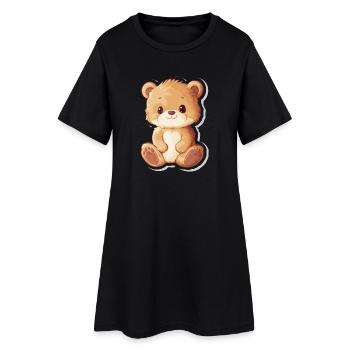 Süßer Bär – Geschenkidee für Wald- & Tierfans - Frauen T-Shirt-Kleid - Schwarz - Vorne
