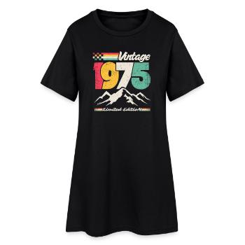 Vintage Limited édition 1975 - Robe T-shirt Femme - noir - Devant