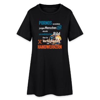 Verfügbarkeit von Handwerkern - Frauen T-Shirt-Kleid - Schwarz - Vorne