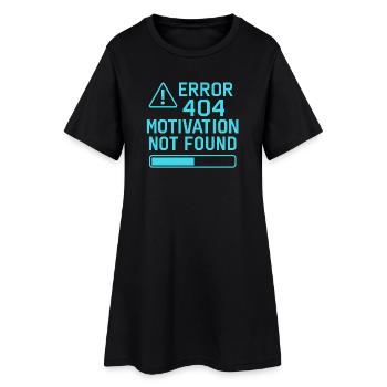 Erreur 404 Motivation introuvable – Citation amusante - Robe T-shirt Femme - noir - Devant