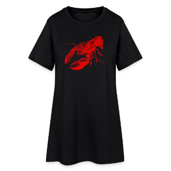 Conception graphique audacieuse de homard rouge - Robe T-shirt Femme - noir - Devant