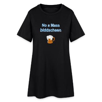 no a mass, bierglas, feste - Frauen T-Shirt-Kleid - Schwarz - Vorne