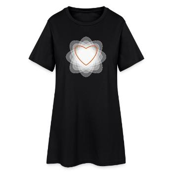 Coeur Mariage Mandala Amour Amour Yoga Décoration - Robe T-shirt Femme - noir - Devant