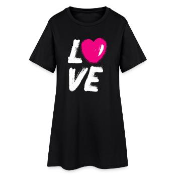 Love Love Heart Pink Wedding Comic Brush J’adore - Robe T-shirt Femme - noir - Devant