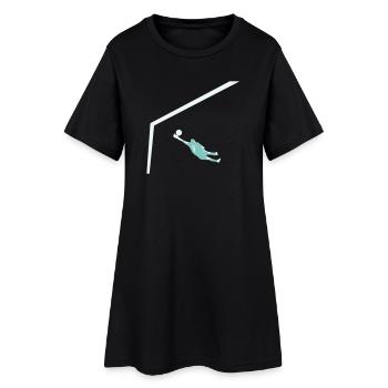 Torfrau – Keine Angst vor dem Ball, nur Mut im Tor - Frauen T-Shirt-Kleid - Schwarz - Vorne