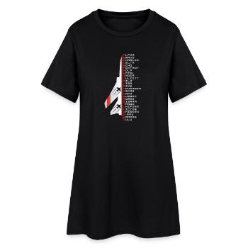 Phonetic alphabet - Robe T-shirt Femme - noir - Devant