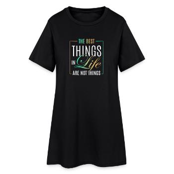 Les meilleures choses de la vie - Robe T-shirt Femme - noir - Devant