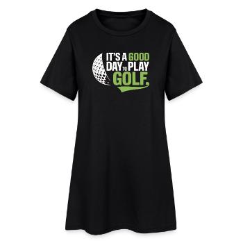 C’est une bonne journée pour jouer au golf - Robe T-shirt Femme - noir - Devant