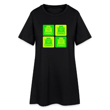 Conception de machine à écrire - Robe T-shirt Femme - noir - Devant