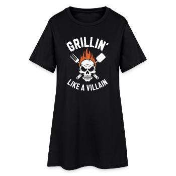 Griller le crâne Inferno T-Shirt Design - Robe T-shirt Femme - noir - Devant