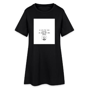 Age Dictons Humour Design - Robe T-shirt Femme - noir - Devant