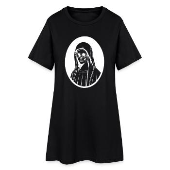 Ave - Frauen T-Shirt-Kleid - Schwarz - Vorne
