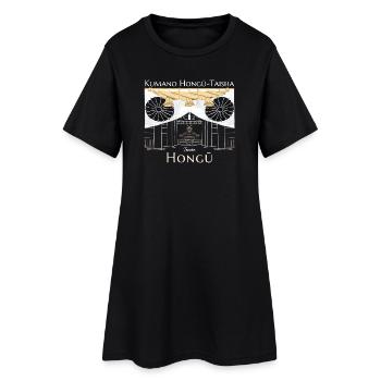 Japon, Tanabe, Kumano Hongu Taisha Dessin - Robe T-shirt Femme - noir - Devant