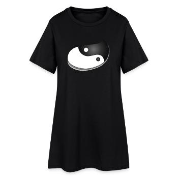 Symbole Yin-Yang en forme de goutte d’eau – Balance Design - Robe T-shirt Femme - noir - Devant