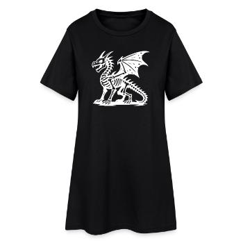 Illustration de squelette de dragon mythique - Robe T-shirt Femme - noir - Devant