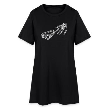 Conception éthérée de la main et de l’os du squelette - Robe T-shirt Femme - noir - Devant