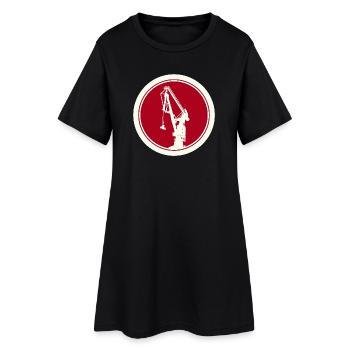 Grue Portuaire Silhouette 04 - Robe T-shirt Femme - noir - Devant