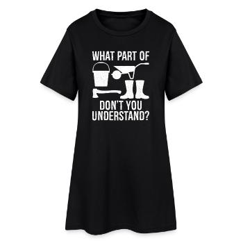 quelle partie de ne comprenez-vous pas - Robe T-shirt Femme - noir - Devant