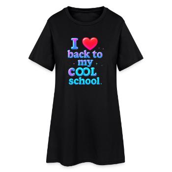 Neon Retro Back to School Design - Women’s T-Shirt Dress - black - Front