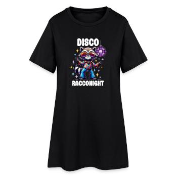 raton laveur des années 70 en disco - Robe T-shirt Femme - noir - Devant
